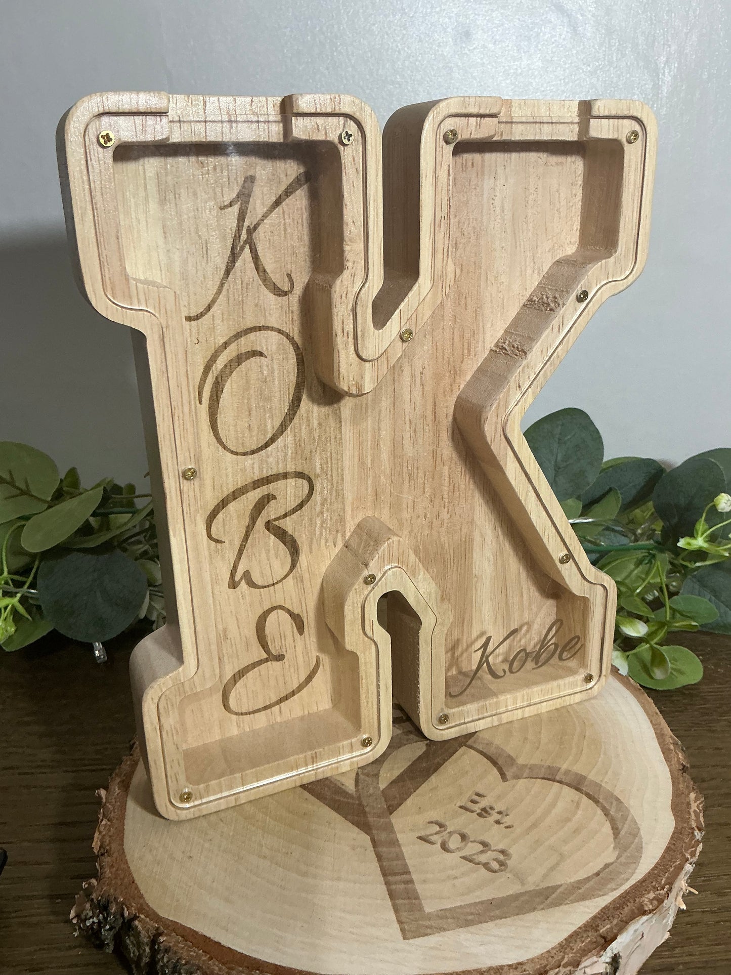 Custom Laser Engraved K Money Boxes (Kai, Kobe)