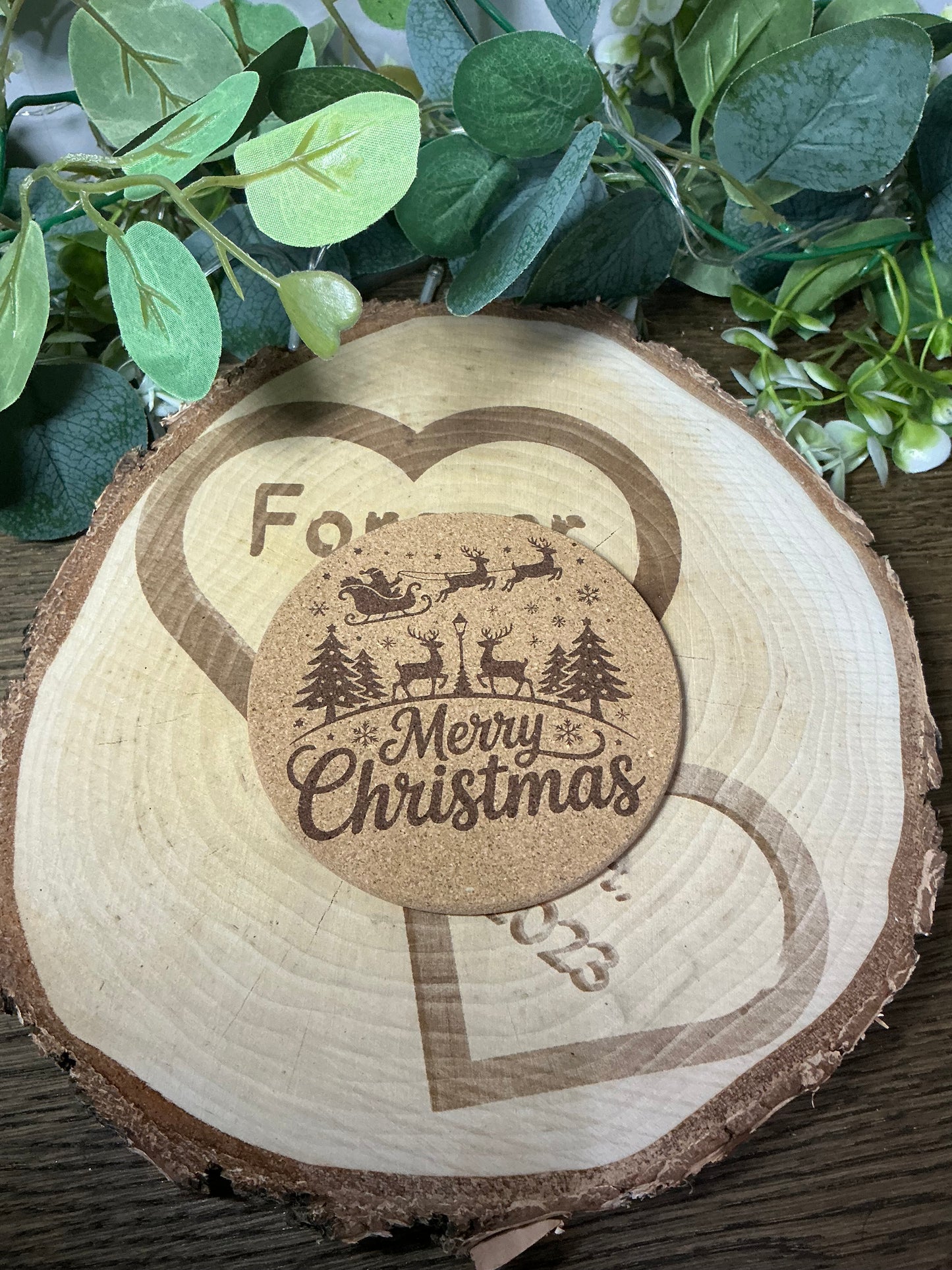 Cork Coaster “Merry Christmas”