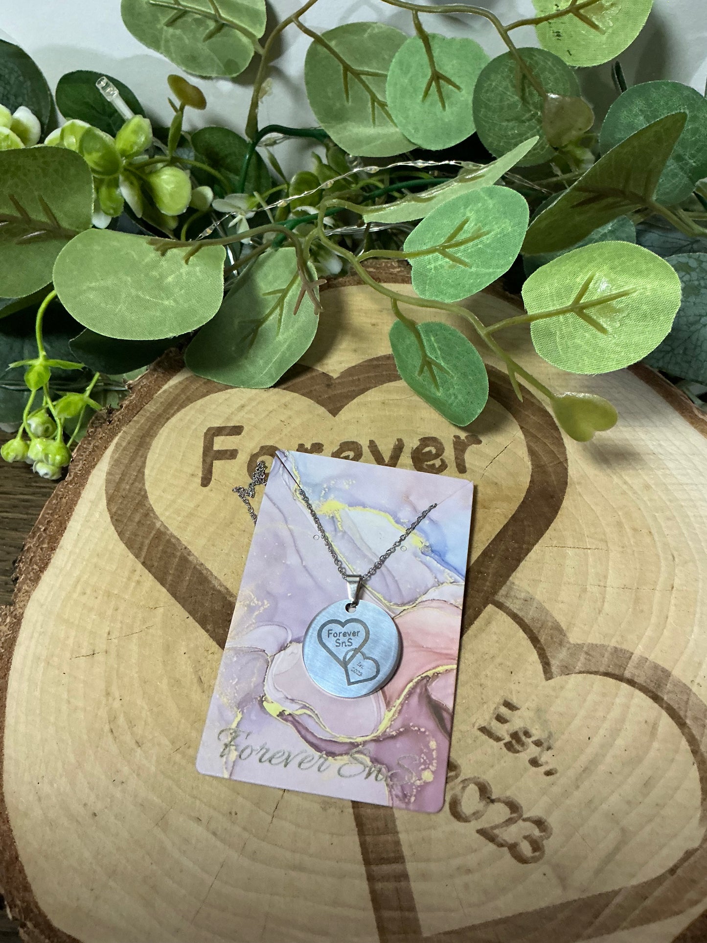 Personalised Stainless Steel Circle Necklace