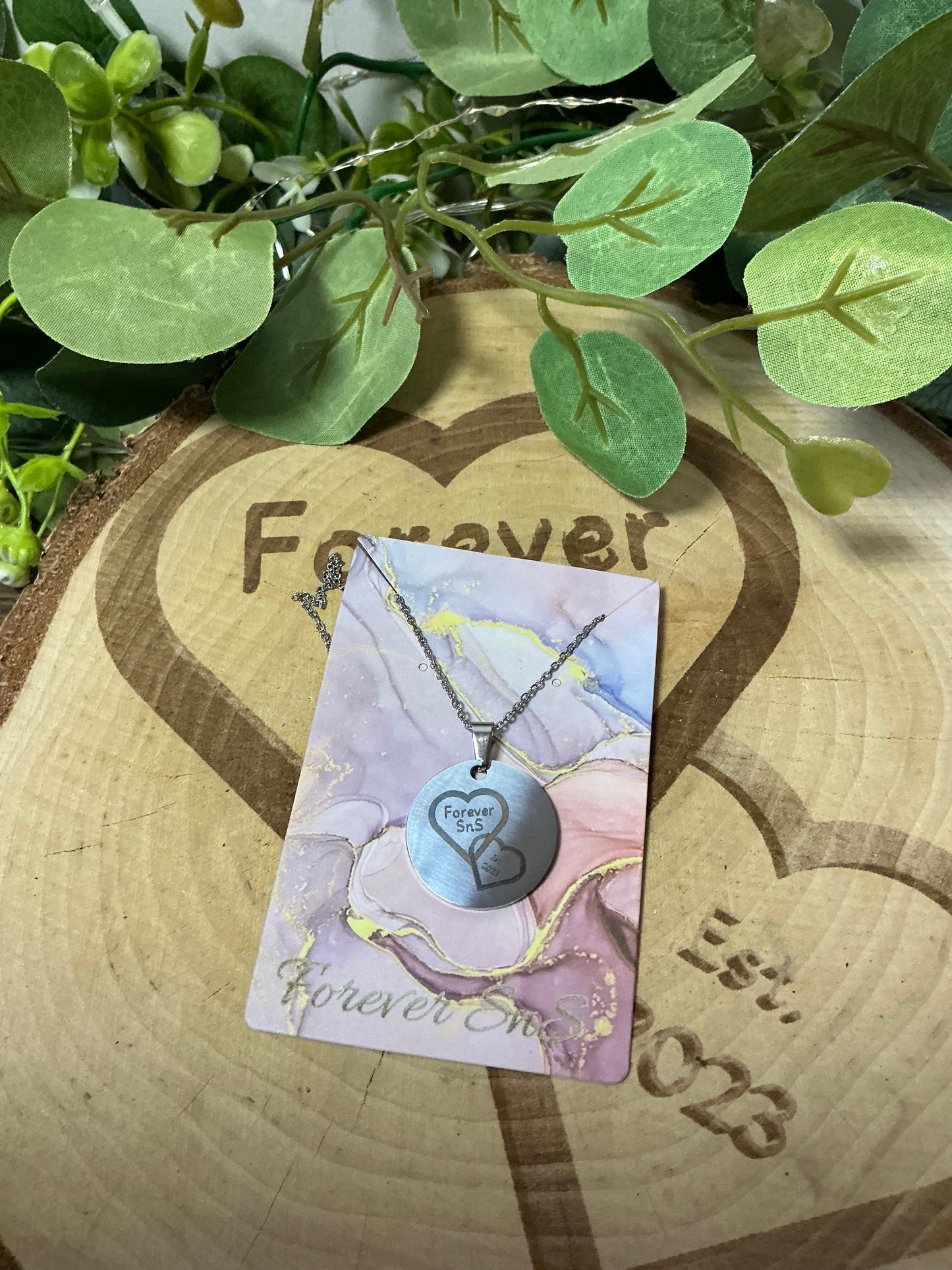 Personalised Stainless Steel Circle Necklace