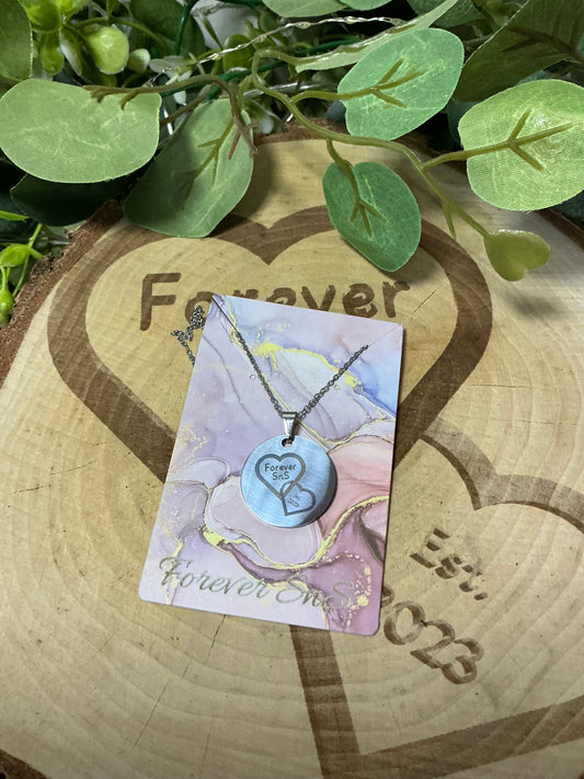 Personalised Stainless Steel Circle Necklace