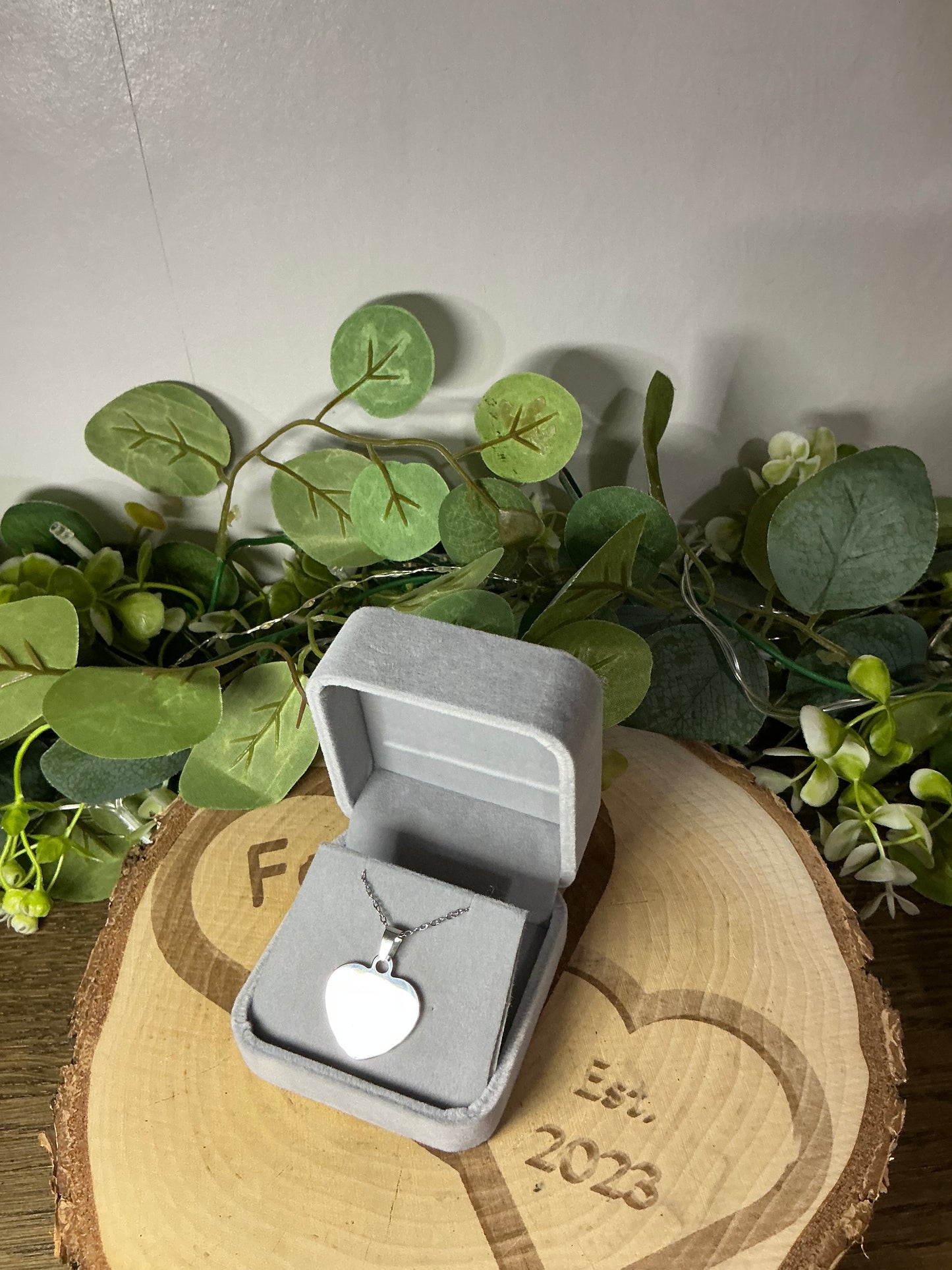 Personalised Stainless Steel Heart Necklace