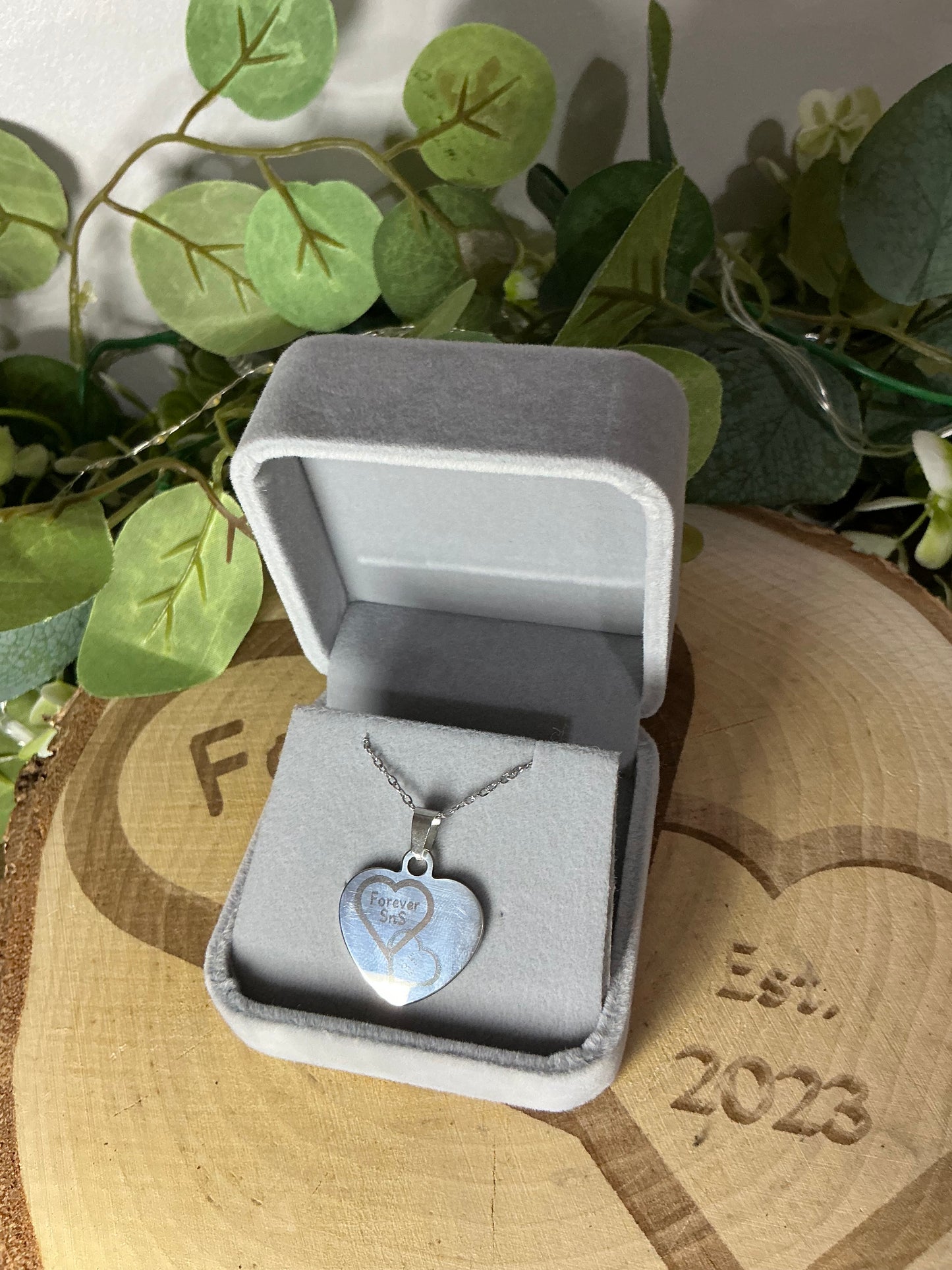 Personalised Stainless Steel Heart Necklace