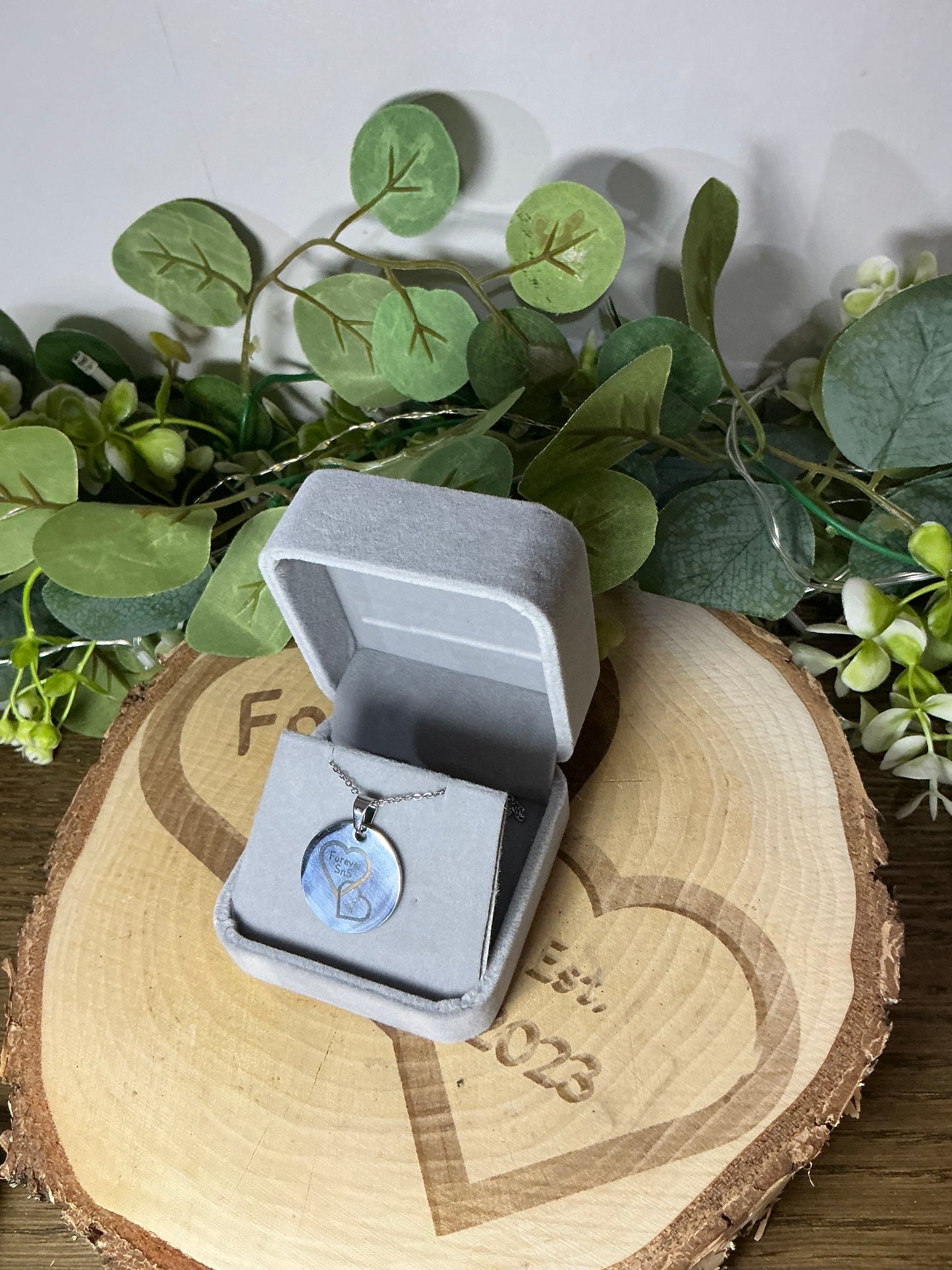 Personalised Stainless Steel Circle Necklace