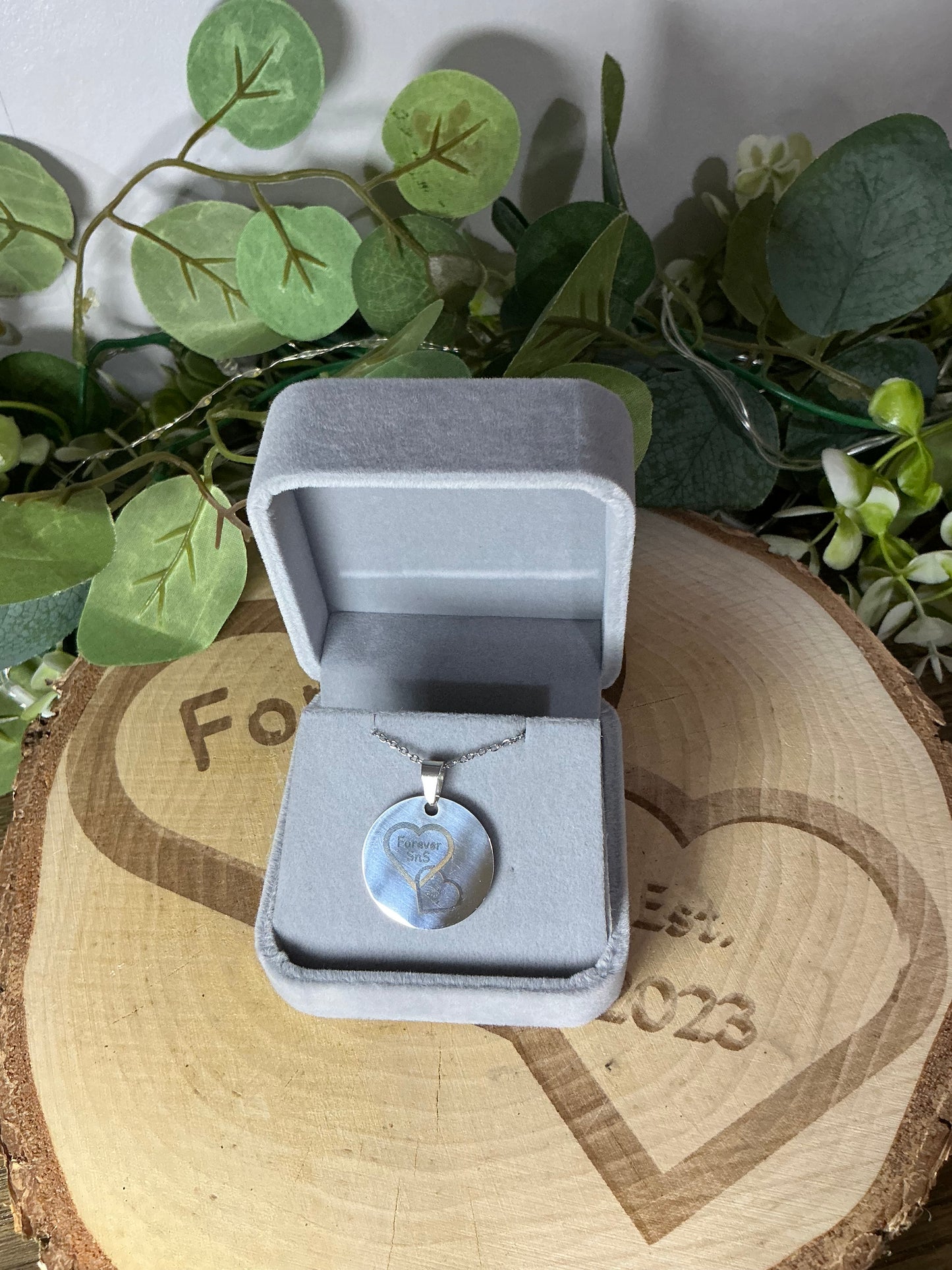 Personalised Stainless Steel Circle Necklace