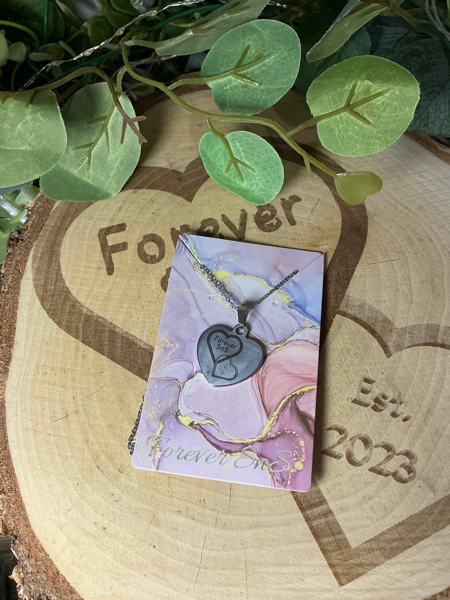 Personalised Stainless Steel Heart Necklace