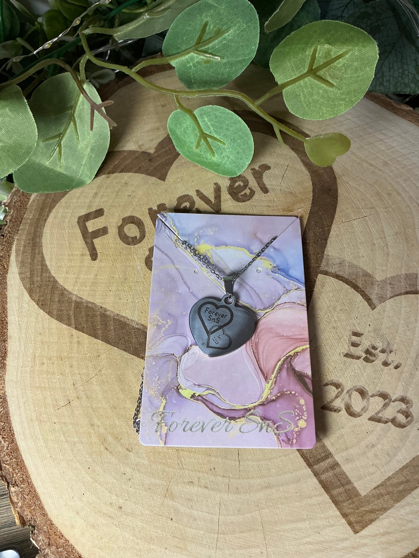 Personalised Stainless Steel Heart Necklace