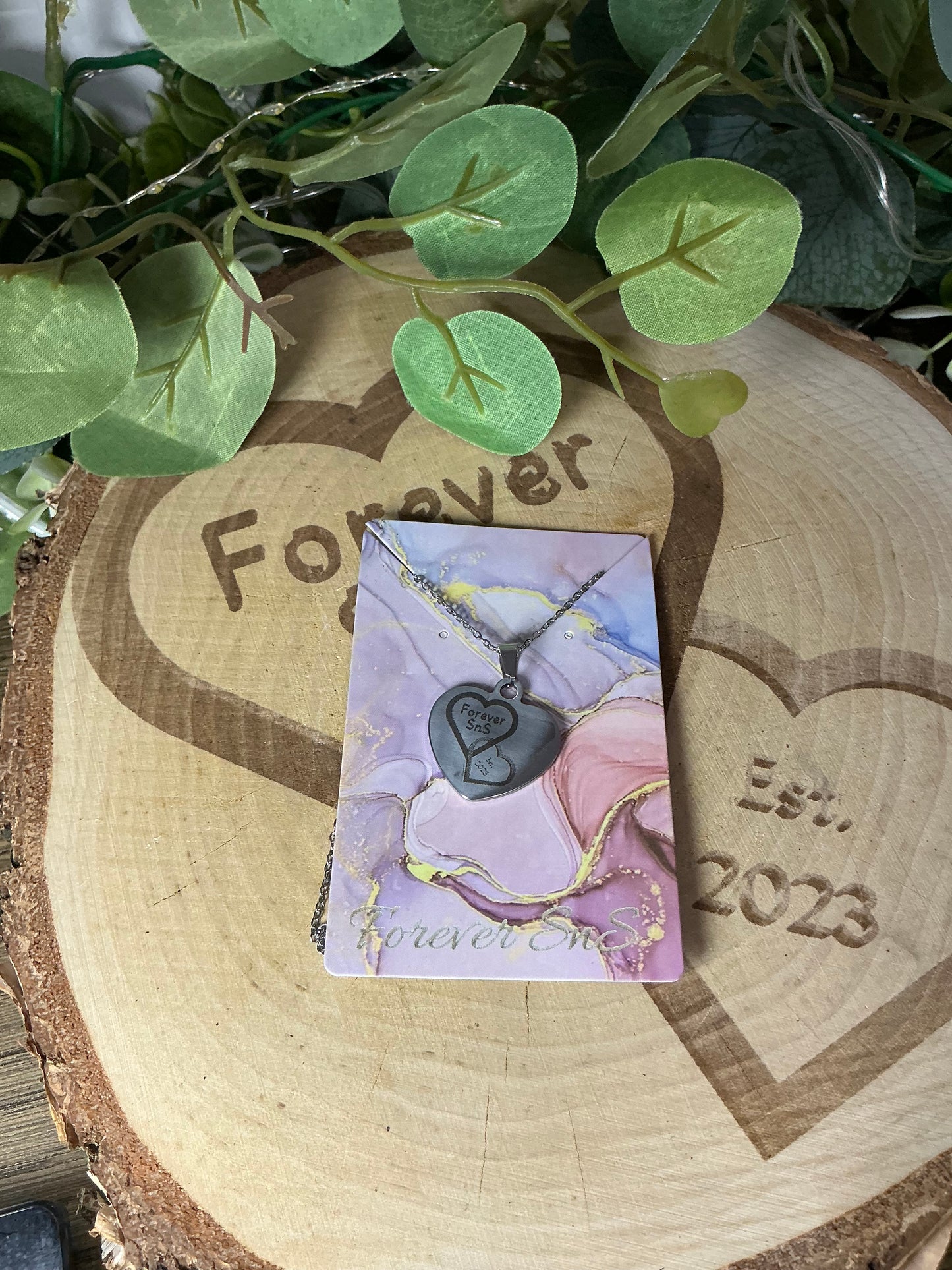 Personalised Stainless Steel Heart Necklace