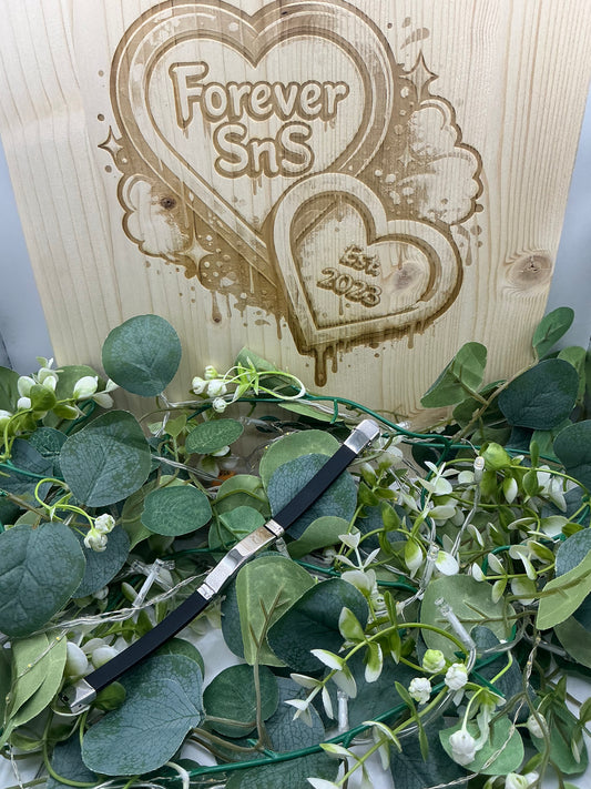 Silicone Bracelet with Stainless Steel Plate