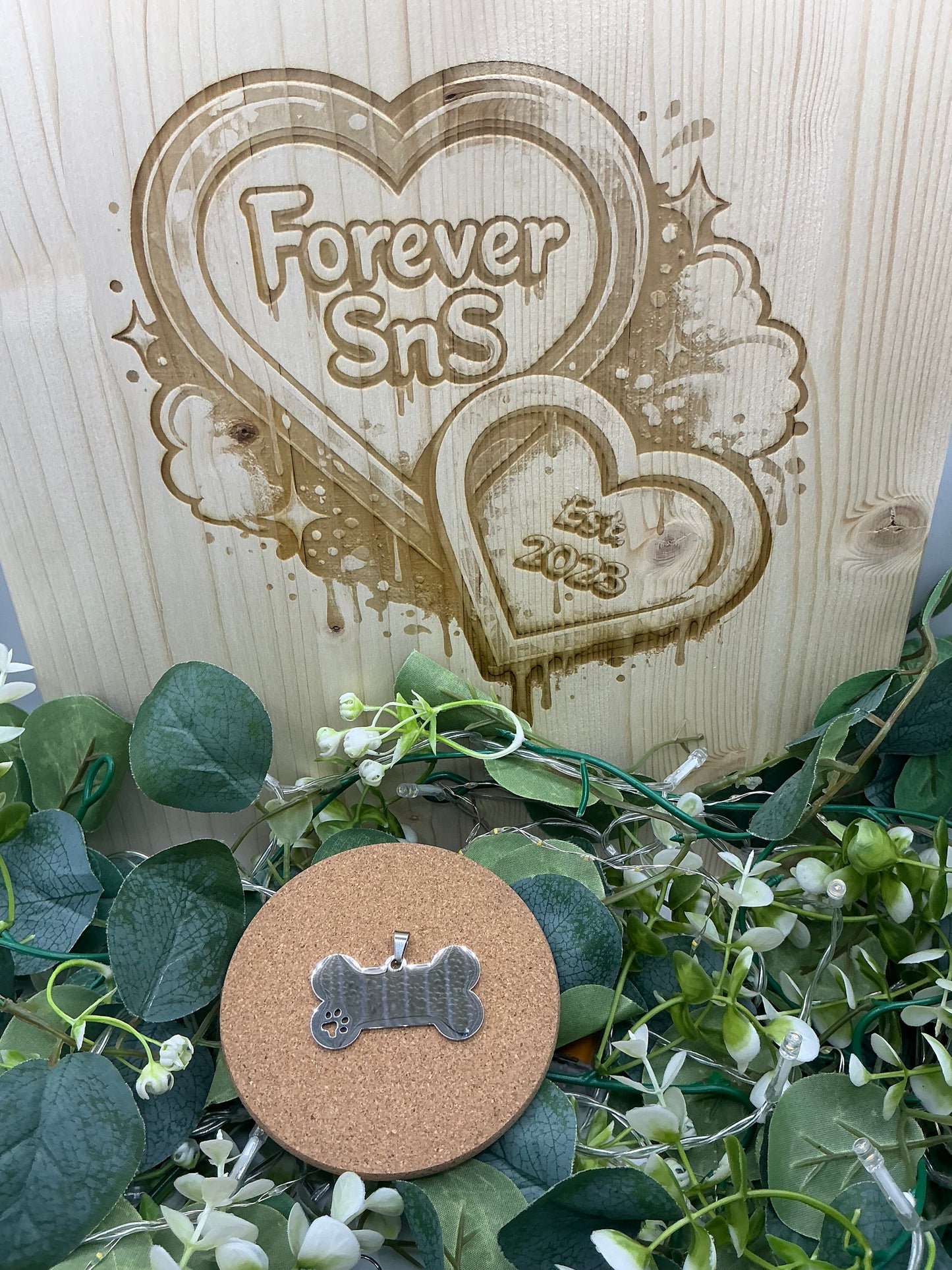 Large Paw Print Cut Out Pet Tag – Personalised Laser Engraved Dog ID Tag