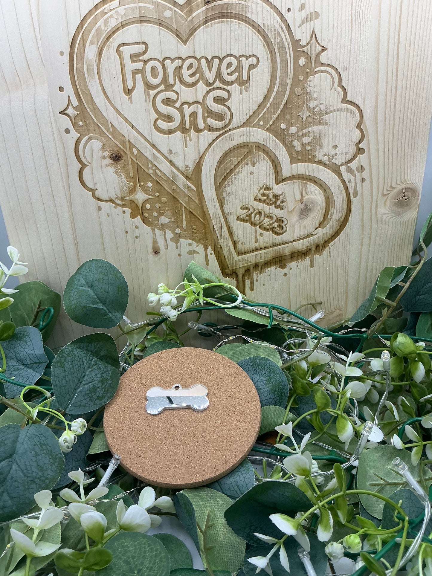 Plain Silver Bone Pet Shape Tag