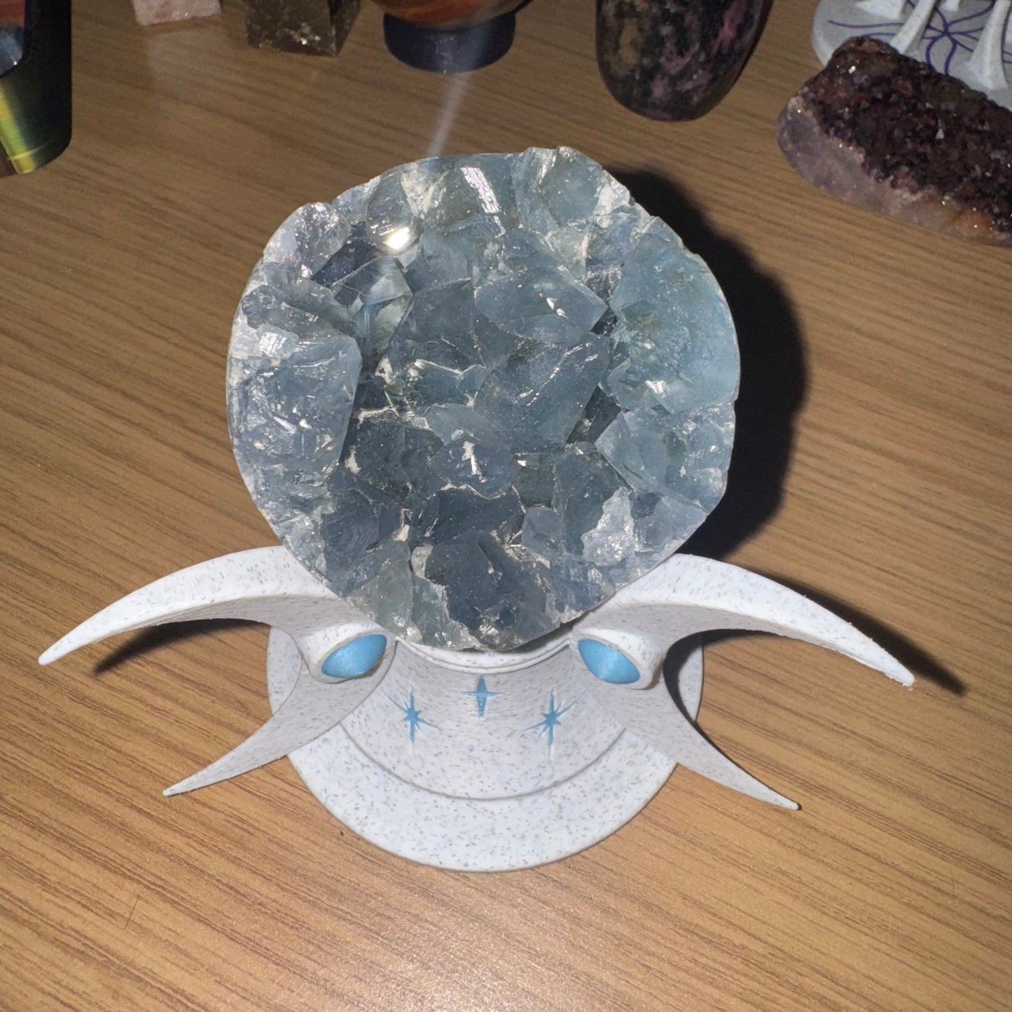 Blue Celestite Half Sphere 287g
