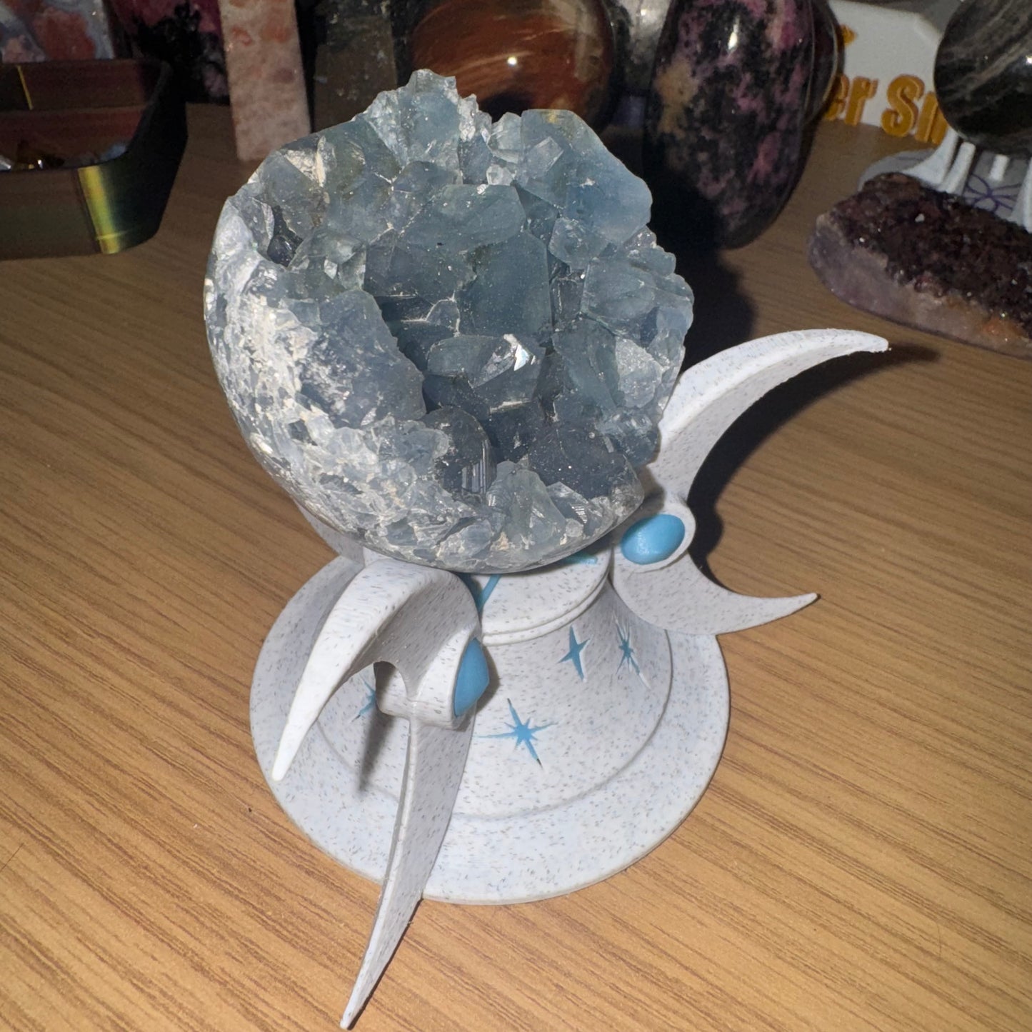 Blue Celestite Half Sphere 287g
