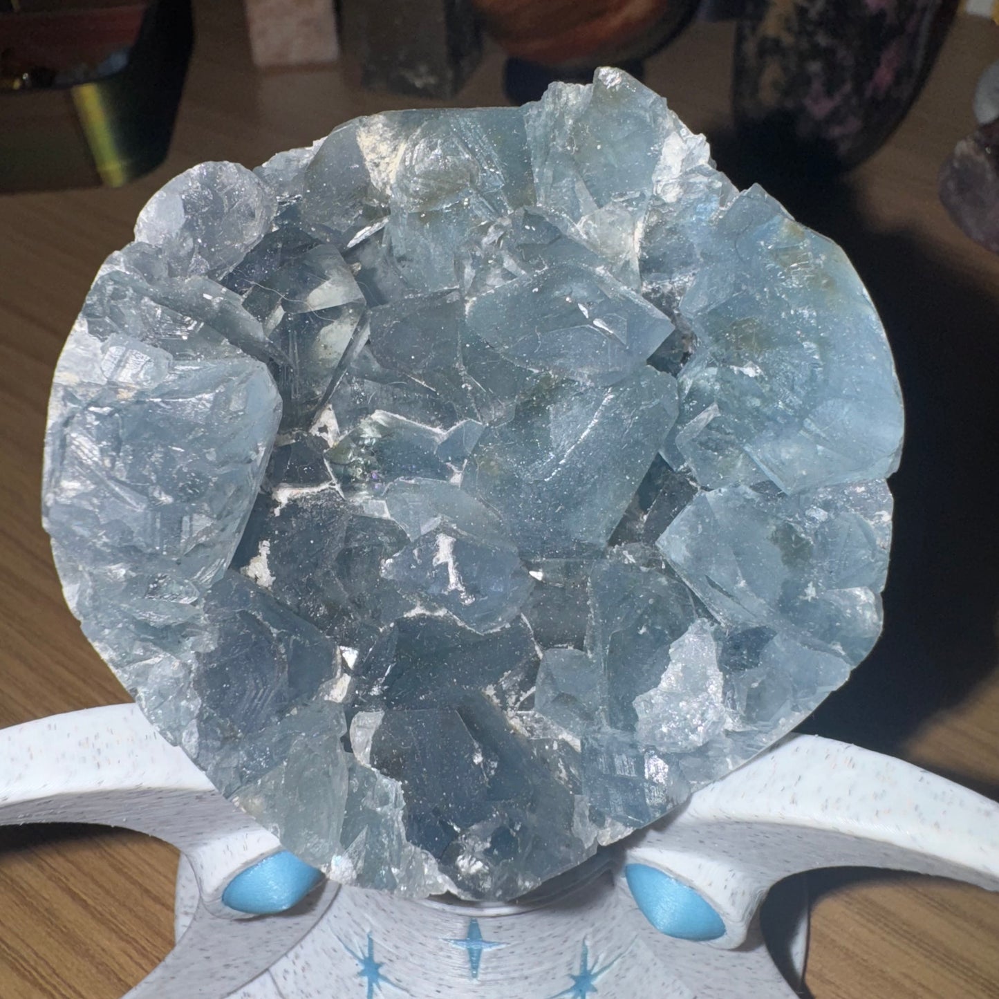 Blue Celestite Half Sphere 287g